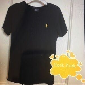 Ralph Lauren Women’s size small navy / yellow top